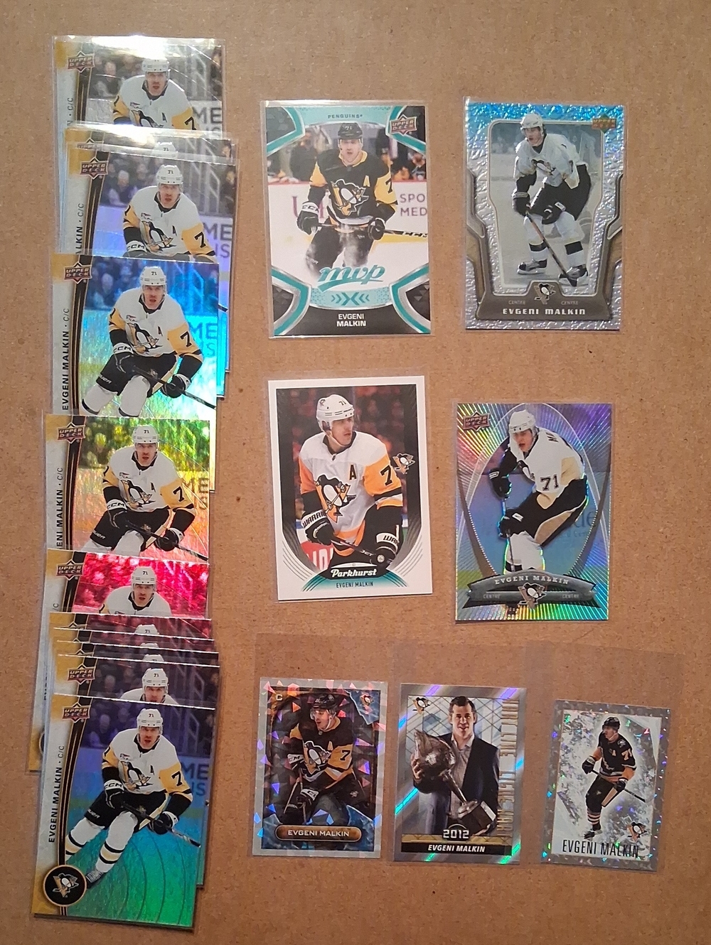Evgeni Malkin Hockey Card Lot - Pittsburgh Penguins - White, Black, Gold